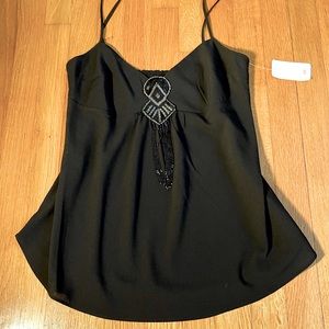 H&M Strappy Black Beaded Evening Tank NWT